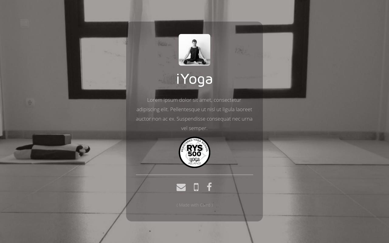 Carrd profile picture for @yoga